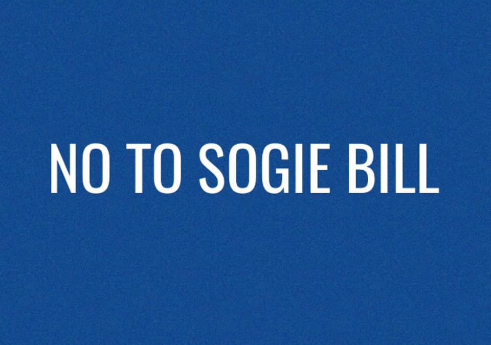 NO TO SOGIE BILL