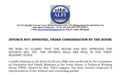 DIVORCE NOT APPROVED, UNDER CONSIDERATION BY THE HOUSE