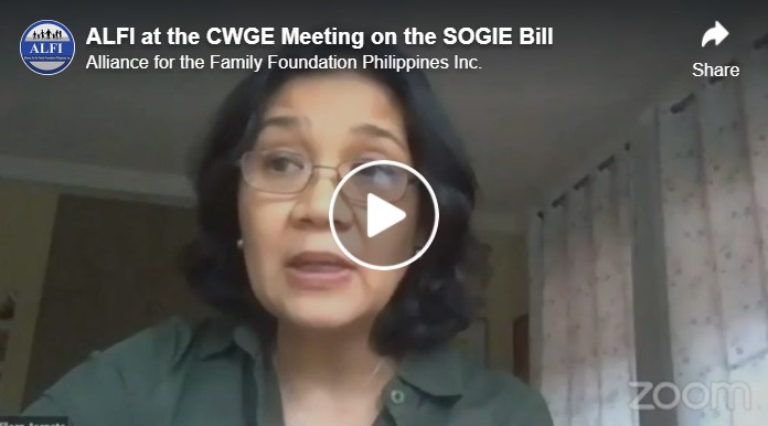 ALFI at the CWGE Meeting on the SOGIE Bill