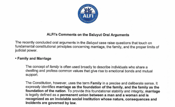 ALFI’s Comments on the Baluyut Oral Arguments